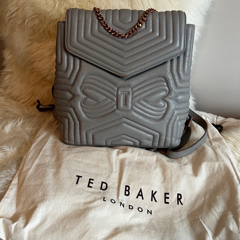 Ted Baker Quilted Backpack in Gray